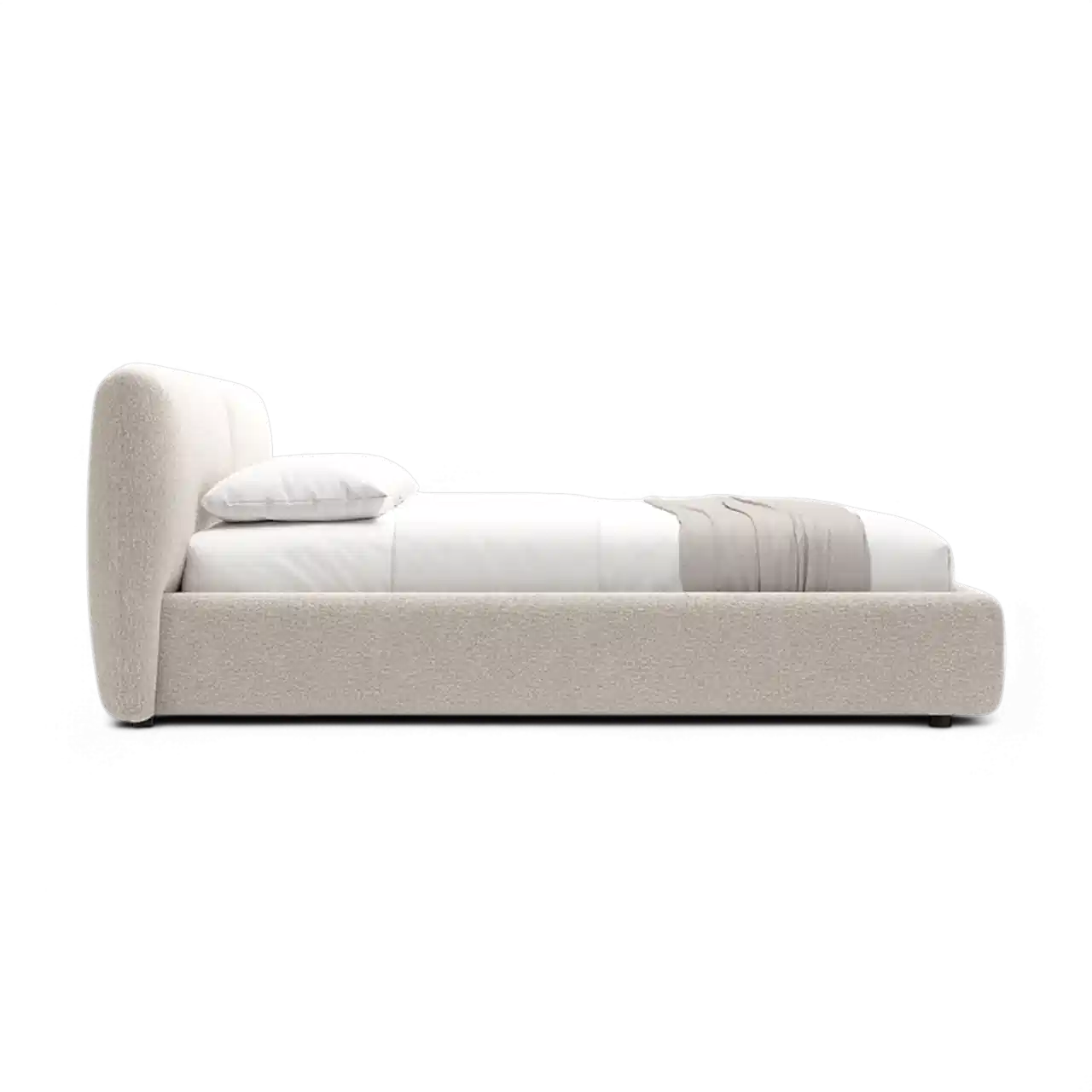 Gabriele Bed White Boucle