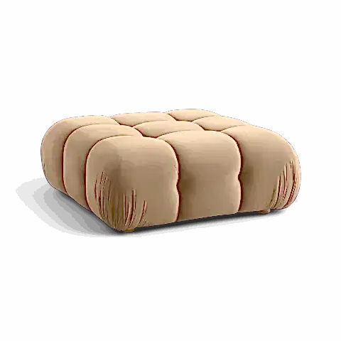 Solace Camel Velvet Modular Ottoman