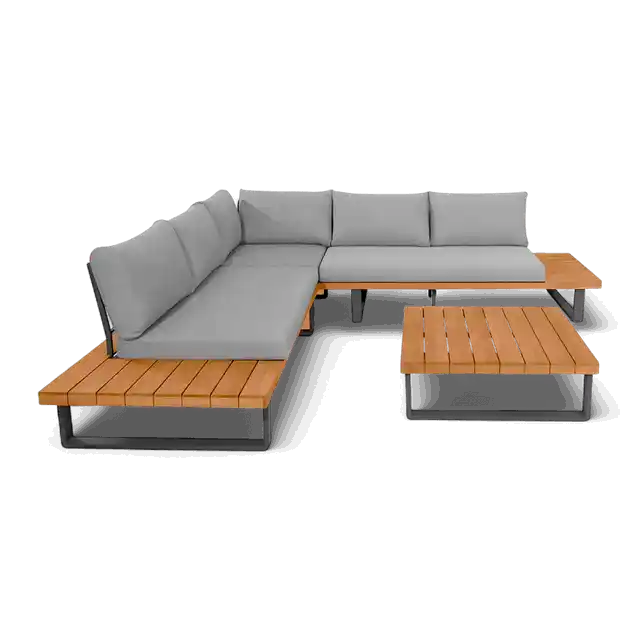 Bali Outdoor Sectional Sofa and Coffee Table Set
