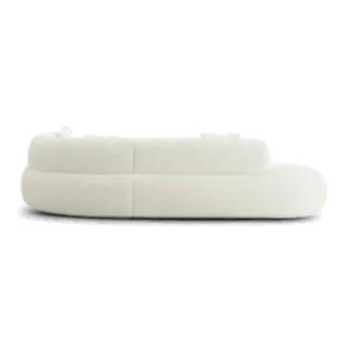 Boba Sectional Sofa White Boucle