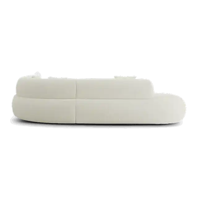 Boba Sectional Sofa White Boucle