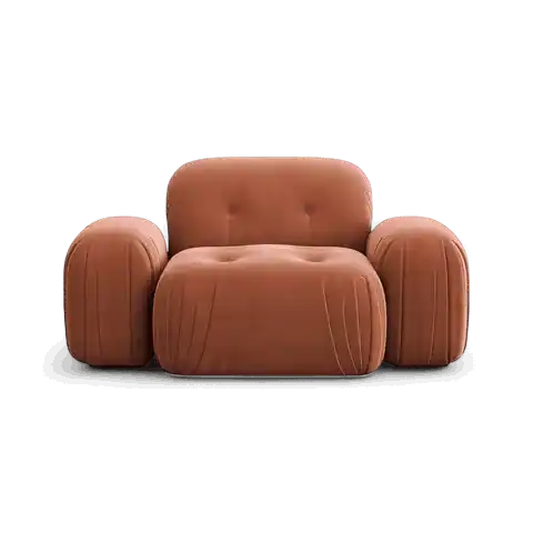 Dune Lounge Chair Terracotta Velvet