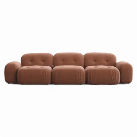 Dune Sectional Sofa Terracotta Velvet