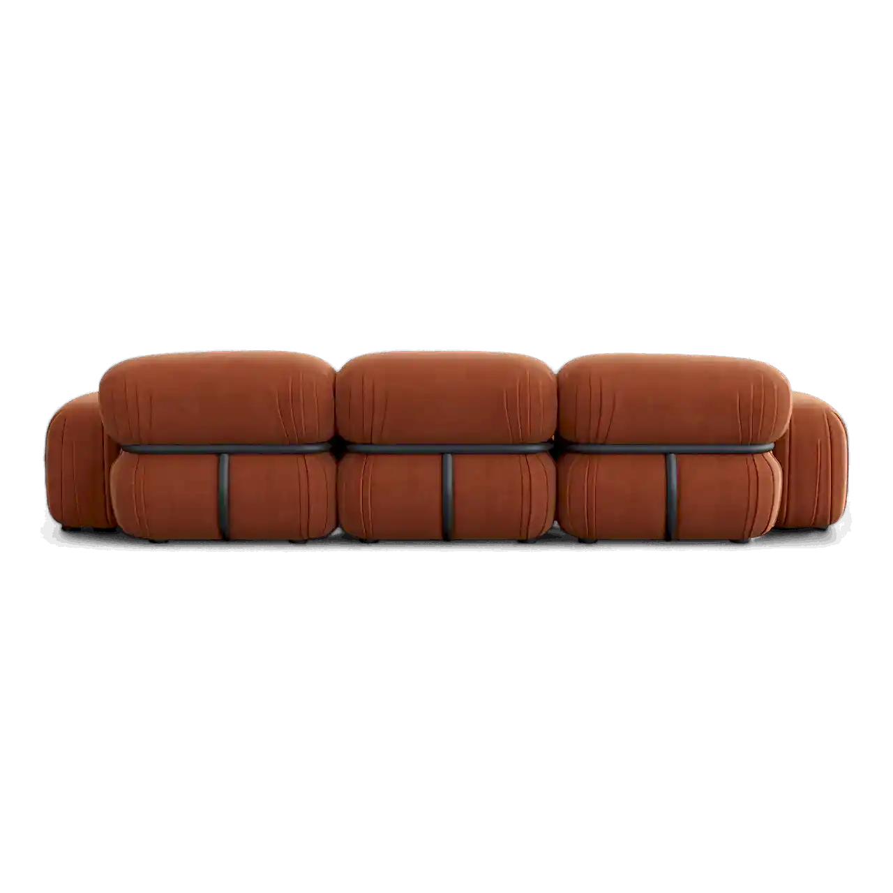 Dune Sectional Sofa Terracotta Velvet