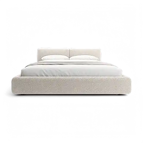 Gabriele Bed White Boucle