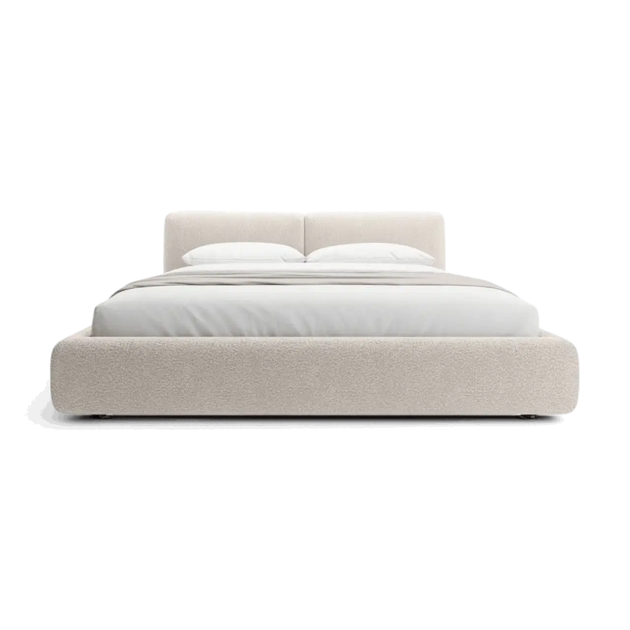 Gabriele Bed White Boucle