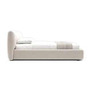Gabriele Bed White Boucle