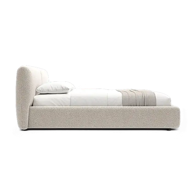 Gabriele Bed White Boucle