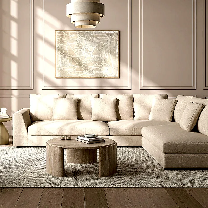Gianni Sectional Sofa Cream