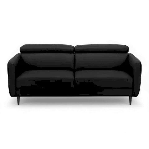 Luca 3 Seater Sofa Black