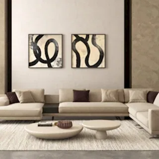 Maestro Sectional Sofa Beige Velvet