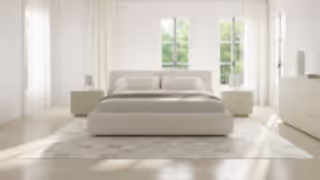 Gabriele Bed White Boucle